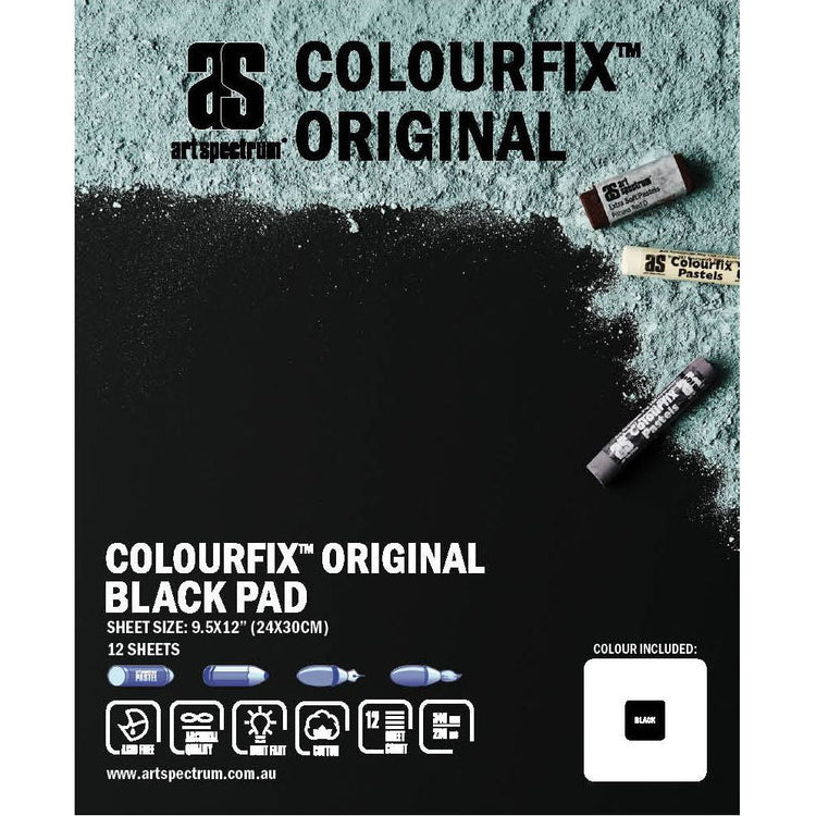 Colourfix Original Black Pads 340gsm 24x30mm - 12 sheets