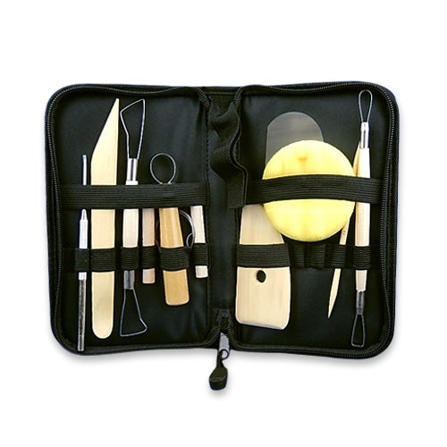 Pottery Tool Set 10pc in black case