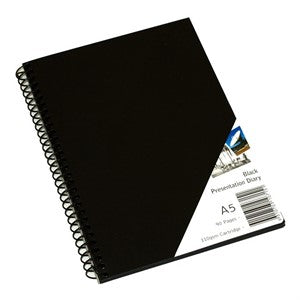 Quill Visual Diary Black 110gsm - A5