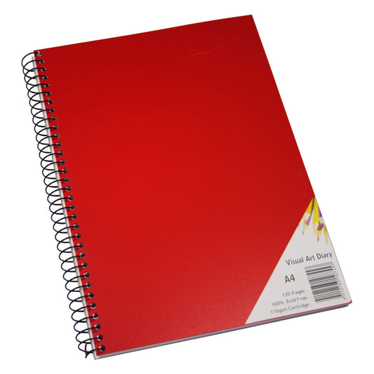 Quill Visual Art Diary A3 RED