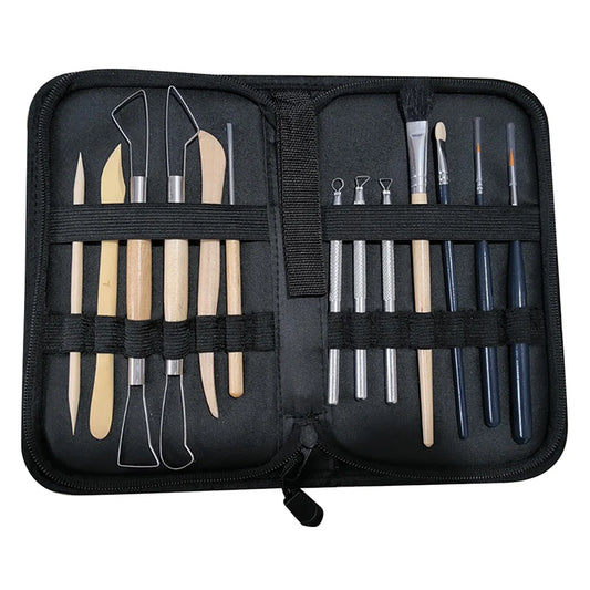 Pottery Tool Set 13pc in black case