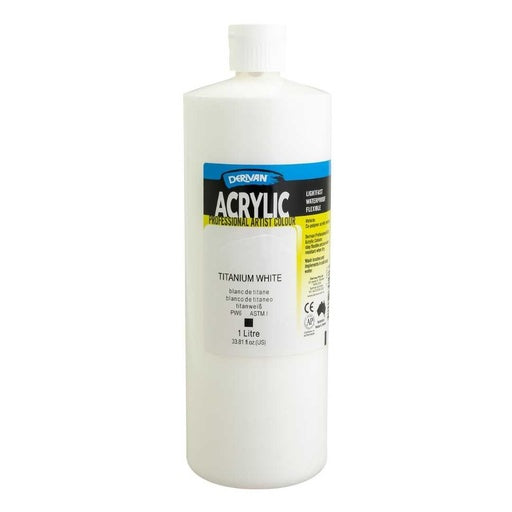 Derivan Titanium White Acrylic 1L