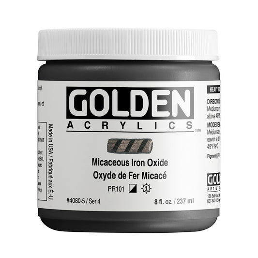 Golden Heavy Body Acrylic Paint Micaceous Iron Oxide 236ml Jar