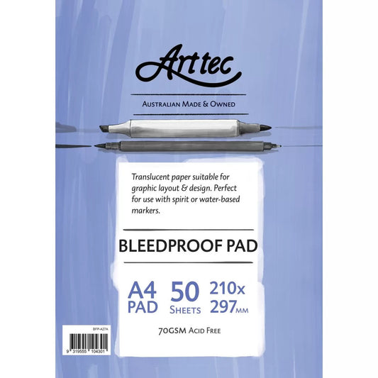 Arttec Bleedproof Pad 70gsm -  A4 & A3