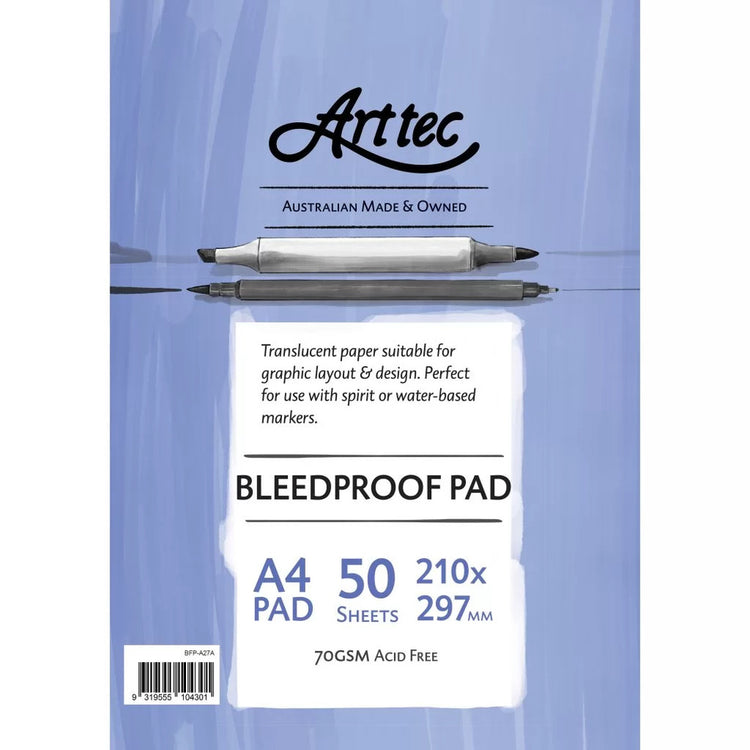 Arrtec Bleedproof Pad 70gsm -  A4 & A3