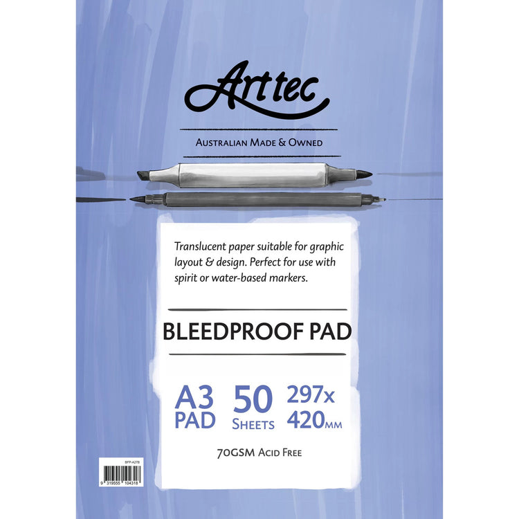 Arttec Bleedproof Pad 70gsm -  A4 & A3