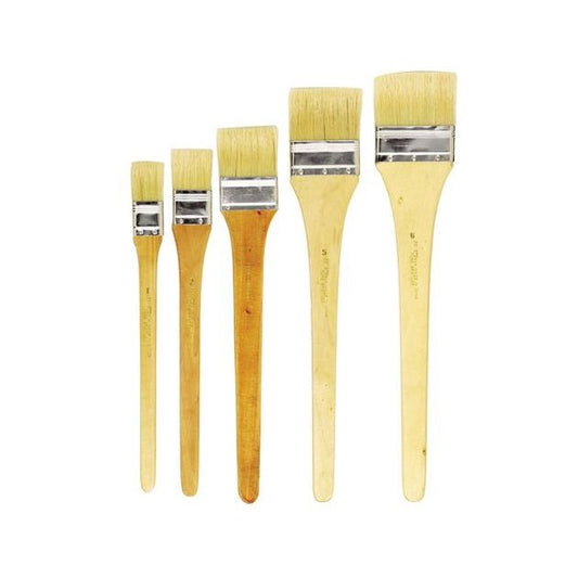 Art Basics 691F Hog Bristle Brush Flat - Long Handle