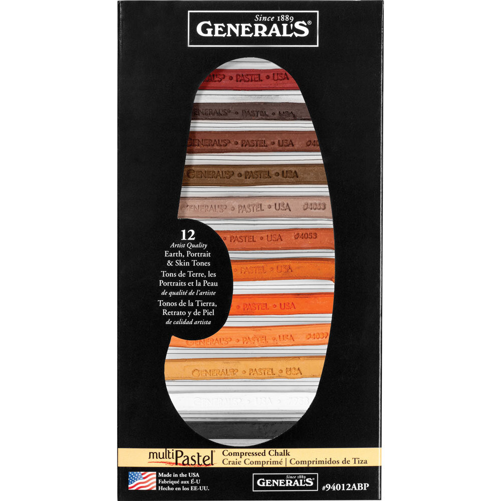 Generals Compressed Pastel Set - 12 Assorted – Art Parts Fine Arts Supplies