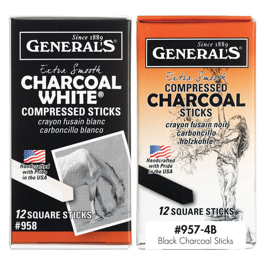 Generals Compressed Charcoal - Box 12 #957-2B