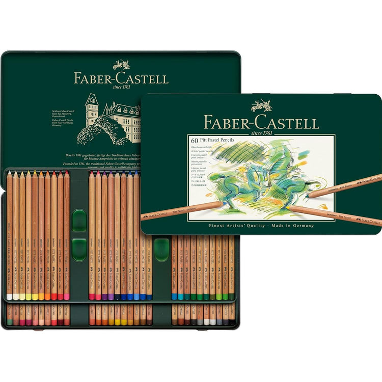 Faber-Castell Pitt Pastel Pencils, Tin Box of 12 / 24 / 36