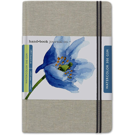 Travelogue Linen Covered Watercolour Journal - 300gsm