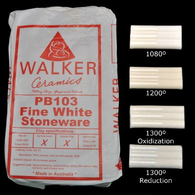 Walker PB103 Fine White Stoneware Clay - 10kg Bag