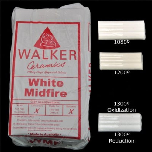 Walker Clay White Midfire WMF - 10kg Bag