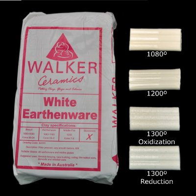 Walker White Earthenware Midfire Clay - 10kg Bag