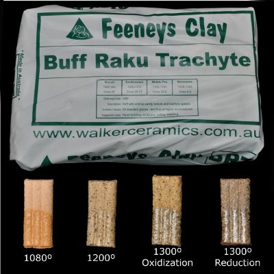 Feeneys Clay Buff Raku Trachyte - 12.5kg Bag