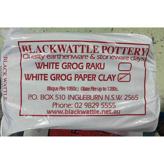 Blackwattle White Grog Stoneware Paper Clay - 10kg Bag