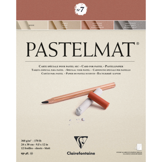 Clairefontaine Pastelmat Paper Pad 12 sheets 360gsm