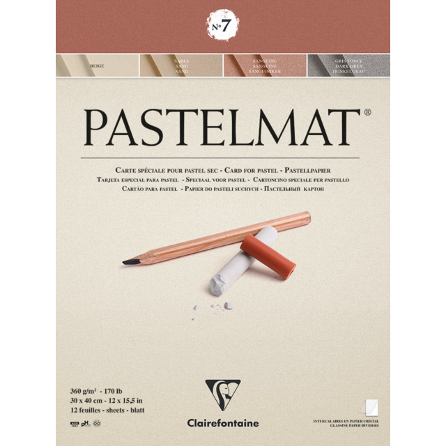 Clairefontaine Pastelmat Paper Pad 12 sheets