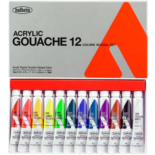 Holbein Acrylic Gouache 12 x 12ml Set