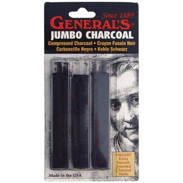 Generals Compressed Charcoal - 3 Jumbo Black #960