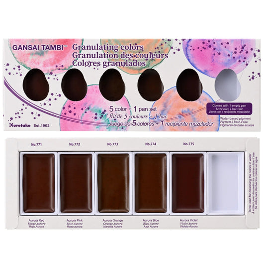 Kuretake Gansai Tambi Metallic Colour Sets - 6 colours