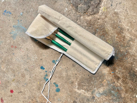 Calico Canvas Brush Roll