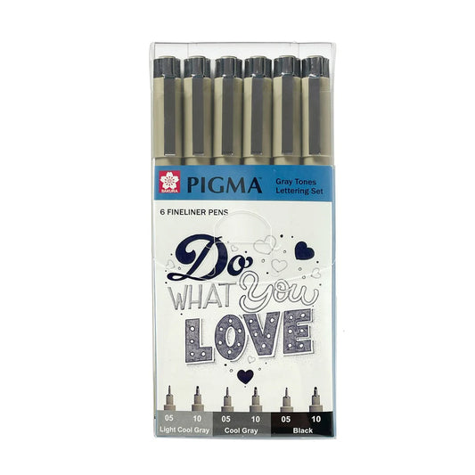 Sakura Pigma Micron Lettering Set 6pc