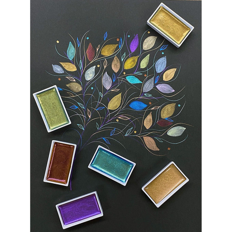 Kuretake Gansai Tambi Watercolour INDIVIDUAL PANS - Metallics