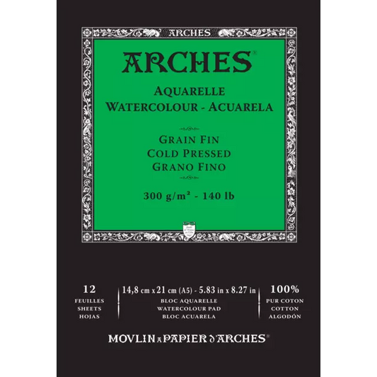 Arches Aquarelle Watercolour Pads - 300gsm - Various sizes