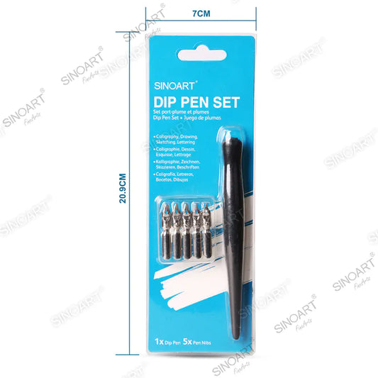 Sinoart Dip Pen Set - 5 Nibs 1 Dip