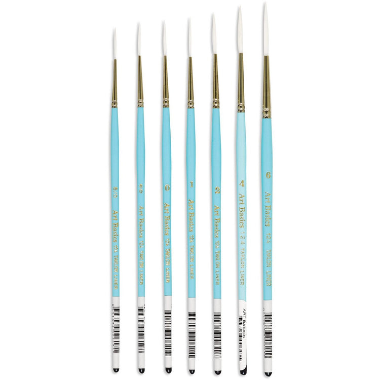 Art Basics 124L Long Taklon Liner Brushes