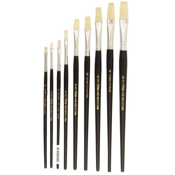 Art Basics 577 Bristle Brushes - Flat