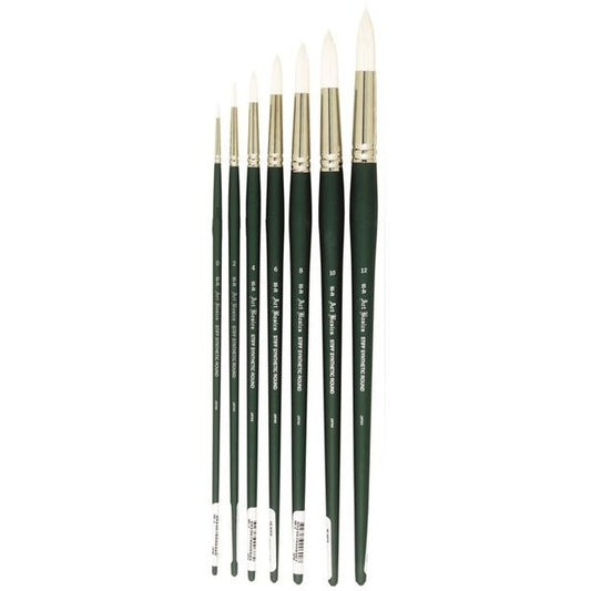 Art Basics 95-R Stiff Synthetic Round Brushes