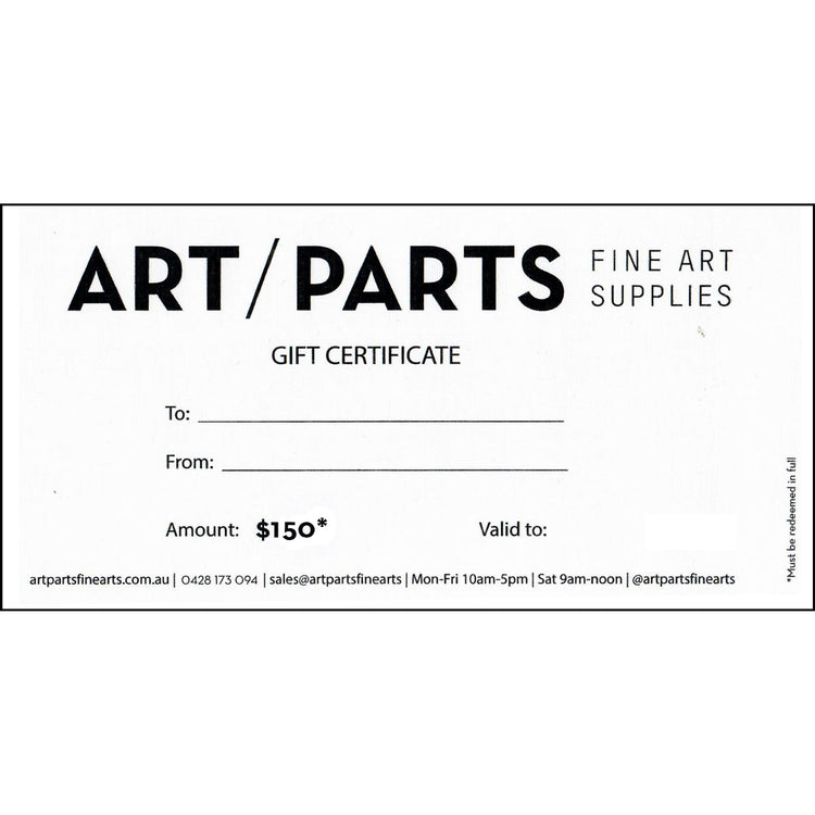 ART PARTS Gift Certificates $25 to $300