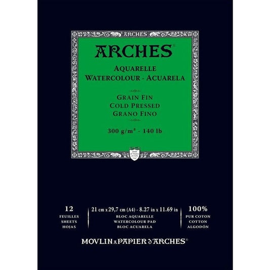 Arches Aquarelle Watercolour Pads - 300gsm - Various sizes