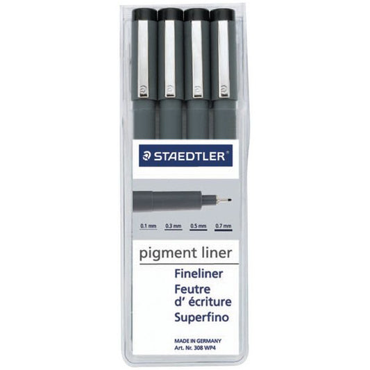 Staedtler Pigment Liner Pen Sets - Deep Black