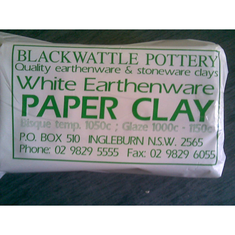 Blackwattle White Earthenware Paper Clay - 10kg Bag