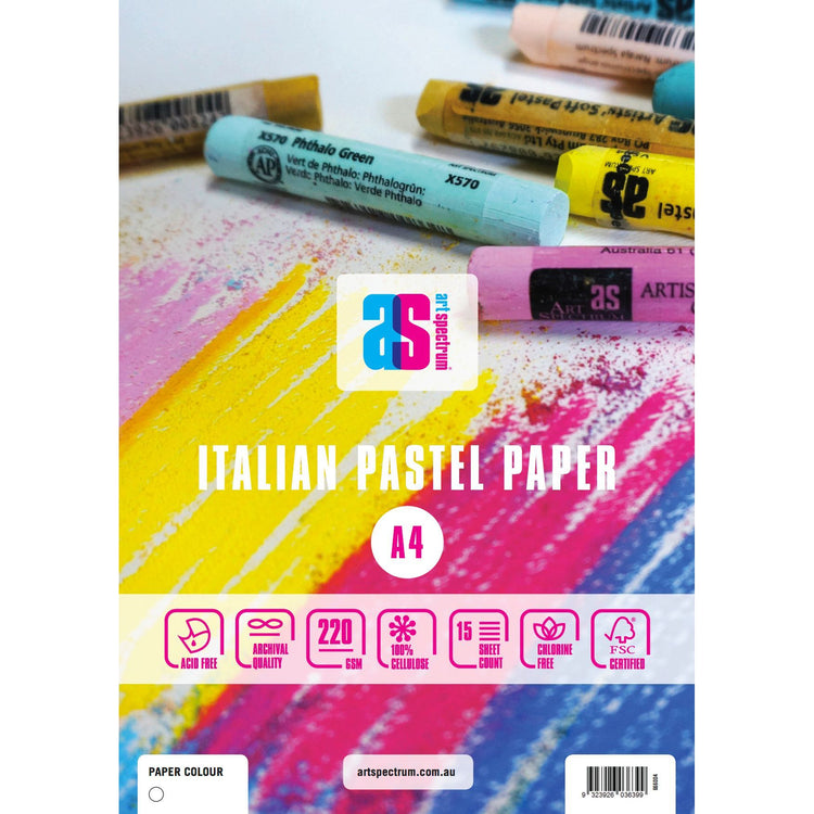 Art Spectrum Italian Pastel Paper Pad 220gsm - White