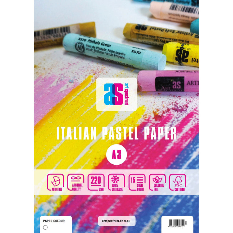 Art Spectrum Italian Pastel Paper Pad 220gsm - White