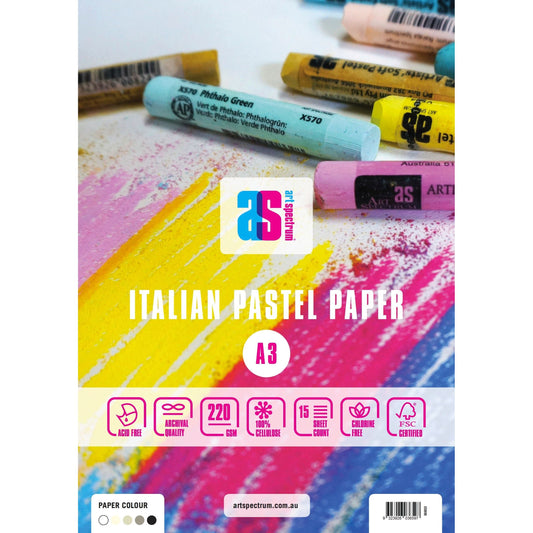 Art Spectrum Italian Pastel Paper Pad 220gsm - Assorted Grey
