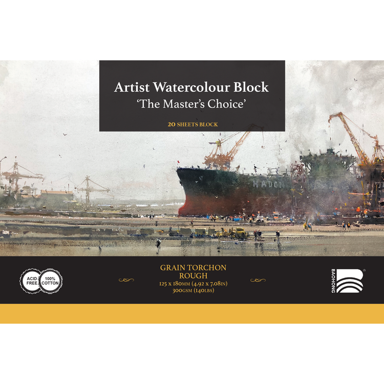 Baohong Watercolour Block - 125 x 180mm - Smooth / Medium / Rough