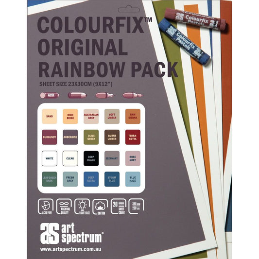 Colourfix Original Packs 340gsm 23x30mm - Packs of assorted sheets
