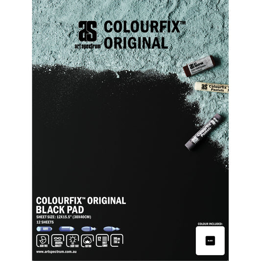 Colourfix Original Black Pads 340gsm 24x30mm - 12 sheets